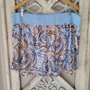 No Comment Women's Junior Paisley Crochet Band Pullon Shorts in Moonlight Purple